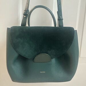 Polène Numèro Un Dark Green Leather Bag